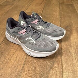 Saucony Womens Ride 15 S10729-15 Gray Running Shoes Sneakers Size 10